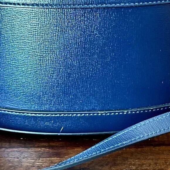 Gucci Azalea Sakai Be Green Horsebit 1955 Drawstring Bucket Bag Blue Cherry Red - Picture 5 of 9